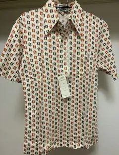 総柄のポロシャツ 昭和レトロ レトロポップ ミッドセンチュリー 当時物