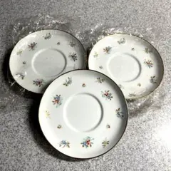 【新品】Noritake 花柄 金縁皿 3枚セット