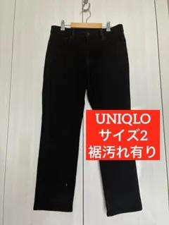 ユニクロ UNIQLO JEANS スリムストレートデニム ブラック Mサイズのサムネイル