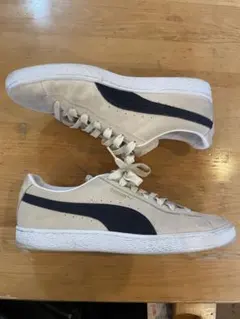 デカサイ Puma スエード スニーカー ベージュ/ネイビー 30