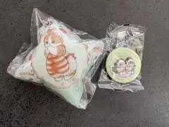 ★2個セット★ くら寿司×mofusand クッションチャーム&缶バッジ