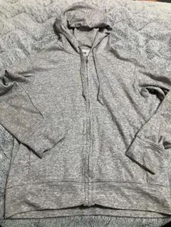 エアリズムUVカットフルジップパーカ（長袖）M 灰色