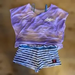 Anapgirl 水着 紫・ストライプ