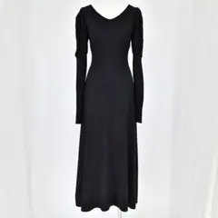 MERCURYDUO ウエストリブパワショルニットワンピース