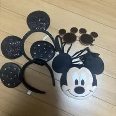 ディズニー ミッキー グッズセット カチューシャ サングラス ショルダーバッグ