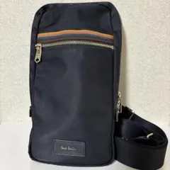 ポールスミス Paul Smithマルチストライプ ボディバッグ ブラック