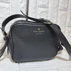 極美品 ケイトスペード カメラバッグ ショルダーバッグ クロスボディ レザー 黒