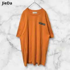 JieDa ジエダ　バックプリントtシャツ　半袖　Mサイズ 大きめ　オレンジ