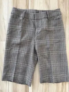 美品　LISSEO チェック柄 ハーフパンツ