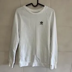 Adidas アディダス スウェット トレーナー トレフォイルロゴ XS 白