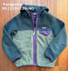 パタゴニア Patagonia フリース パーカー キッズ XS グリーン