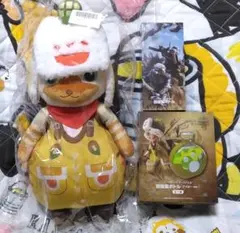モンスターハンターワイルズ　オトモアイルー　ぬいぐるみ　回復薬ボトル　2種