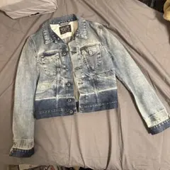 ディーゼル　diesel ライトブルー クロップドデニムジャケット