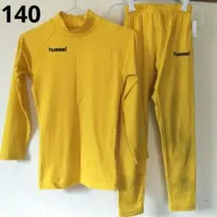 140 ヒュンメル あったか インナー タイツ 裏起毛 イエロー