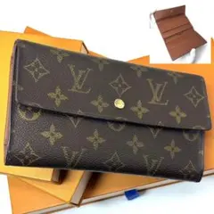 良品 ルイヴィトン ポルトトレゾール インターナショナル モノグラム 財布