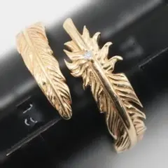 アヴァランチ リング K10YG フェザーダイヤ 18号 メンズ 中古 美品のサムネイル
