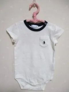 Ralph Lauren ラルフローレン 半袖ロンパース ホワイト 60cm