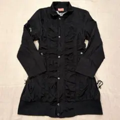 00's ヴィンテージ ロングジャケット ギャザー グランジ y2k パンク