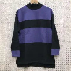 cherie maison レトロ 太ボーダー ハイネック スウェット トップス