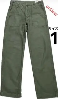 ミートくん 様 orslow ベイカーパンツ カーゴパンツ サイズ3 オリーブ