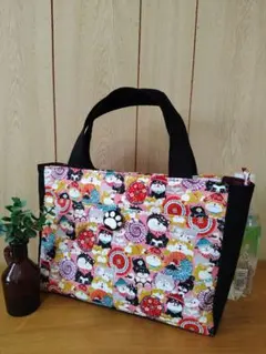 (和風柴犬番傘柄♬)ハンドメイドトートバック