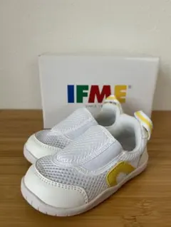 IFME スリッポン ホワイト/イエロー 15.0cm
