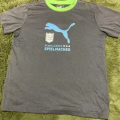 PUMA フットボールTシャツ 160サイズ グレー/緑