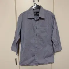 MICHEL KLEIN 長袖シャツ 48 青系 ドット柄