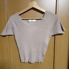 CECIL.Mc.BEE ベージュ 半袖ニット