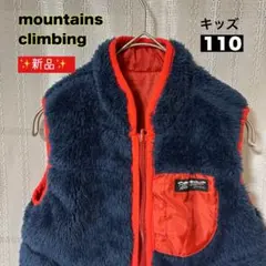 「カッコ良く、暖かく」キッズ　フリース ダウンベストリバーシブル 110cm