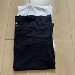 ユニクロ　クルーネックTシャツ 2枚セット (黒・白) Lサイズ　美品