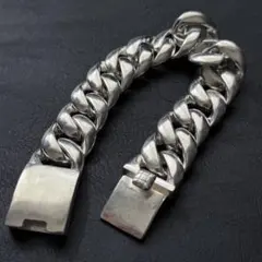 シルバー925刻印あり 極太 喜平チェーン ブレスレット ヴィンテージ
