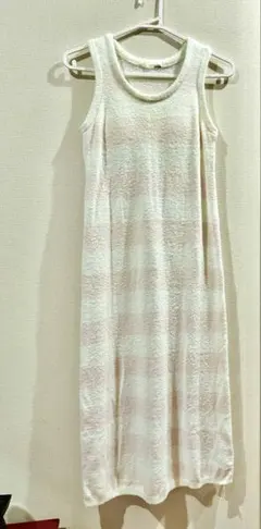 SALE！新品、未使用　ジェラートピケ⭐︎ホワイトストライプタンクトップドレス