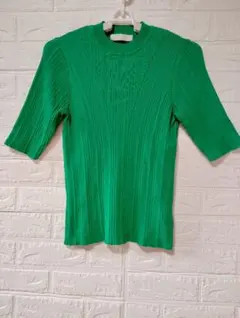 SENSE OF PLACE　 エメラルドグリーン 半袖 トップス　サイズF