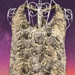 平成ギャル 00s 蛇柄 パイソン ミニワンピ チュニック y2k グランジ