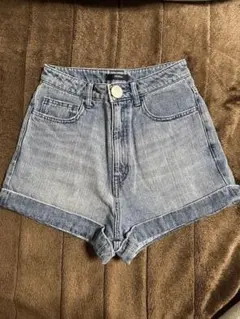 MURUA デニム ハイウエストショートパンツ