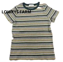 ローリーズファーム ボーダーTシャツ 半袖 グレー グリーン