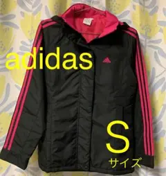 ☆adidas☆アディダス　中綿入りハーフコート　Sサイズ