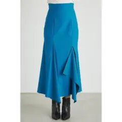 riendaアシンメトリーマーメイドスカート マリンブルー M