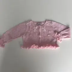 未使用　マザウェイズ　ニットカーディガン　フリル　お花