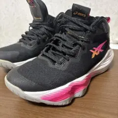 asics バスケットボールシューズ ブラック/ピンク