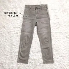 【美品】アッパーハイツ　グレー　ストレート　デニム　ジーンズ　24