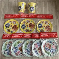 アンパンマンコップ、お皿、お弁当袋、お手拭き入れ、ミニかばん、ペンケース