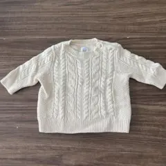 baby GAP ケーブルニットセーター 3-6ヶ月用 アイボリー 60cm
