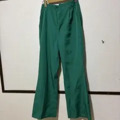 美品⭐️TIPTOP センタープレスセミフレアスラックス 【M グリーン