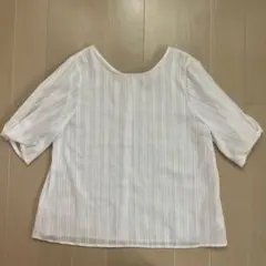 THE SHOP TK レディース　トップス　ブラウス　2way 白　五分袖　M