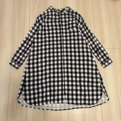 クラウドナイン　ギンガムチェック　膝丈シャツワンピース　チュニック　綿のサムネイル