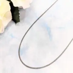 Pt850 カットアズキチェーンネックレス 40cm ホールマーク刻印 4.8g