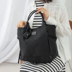 【美品】toleur ポリエステル 2way トートバッグ 黒　A4可