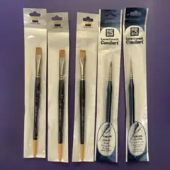 ⑤新品未使用トールペイント用筆　5本　【お値下げ中】